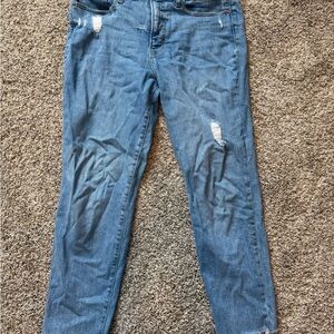 Old Navy Blue Distressed Skinny Jeans